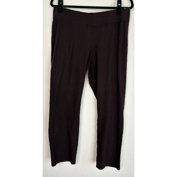 Eileen Fisher Womens Sz M Pull on Elastic Waist Brown Stretch Pants Casual Comfy - Picture 2 of 11